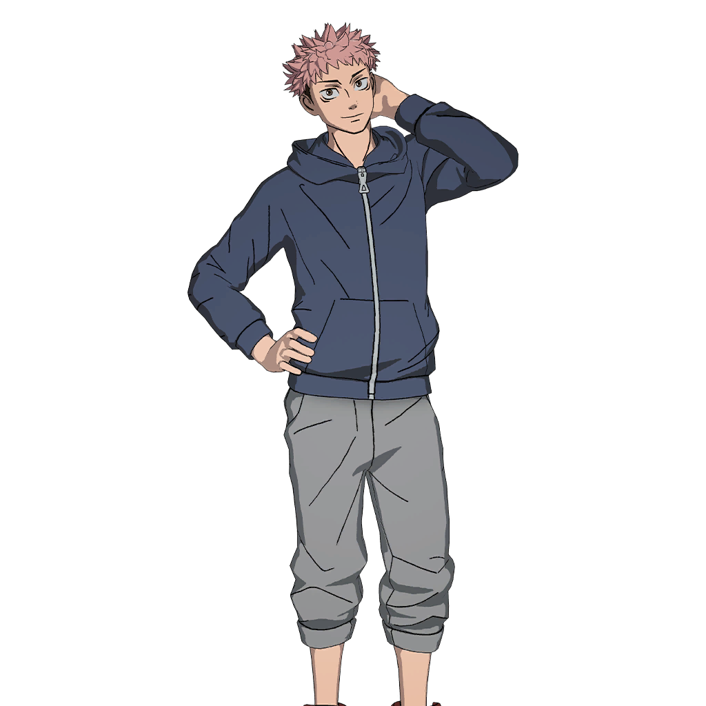 Юдзи Итадори в толстовке