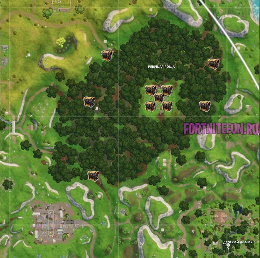 расположение сундуков