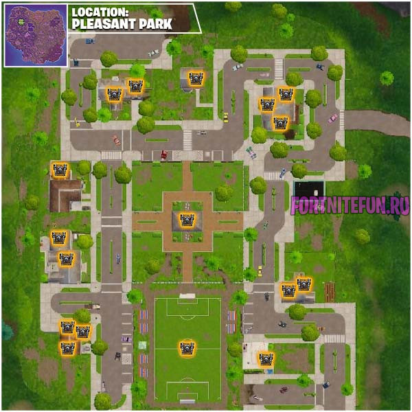 сундуки в приятном парке