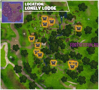 сундуки у далёкого домика