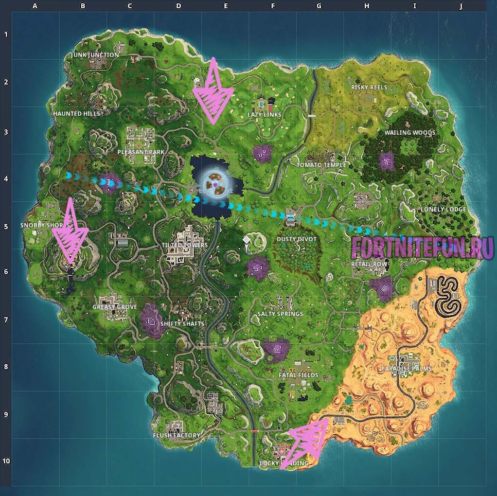 расположение районов 10 неделя