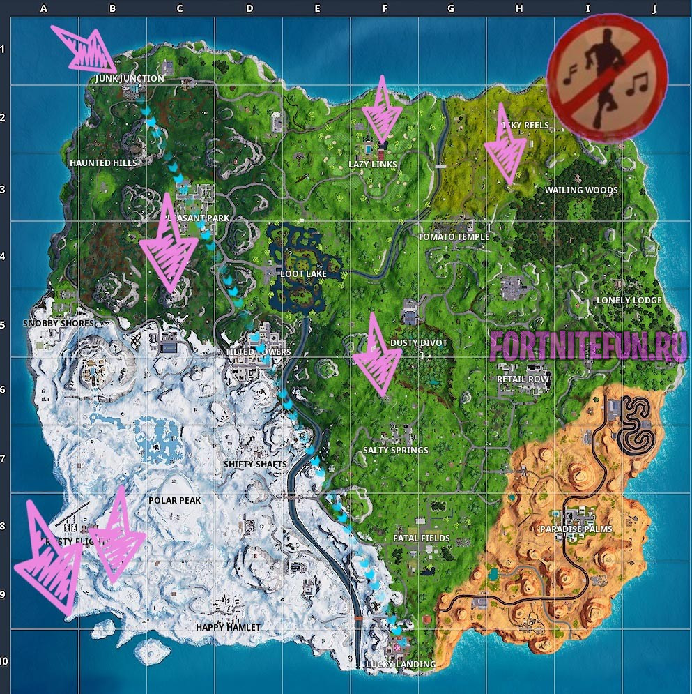 запрещенные места