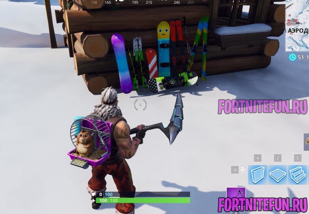 сноуборд в фортнайт