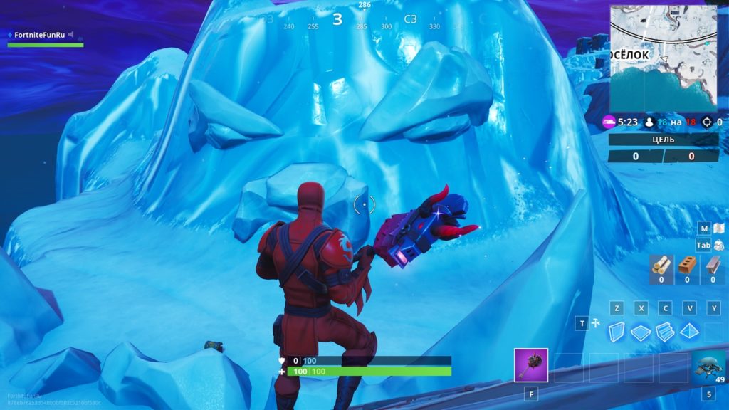 лицо в снегу