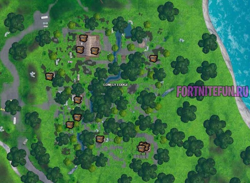 Карта сундуков Далекий домик