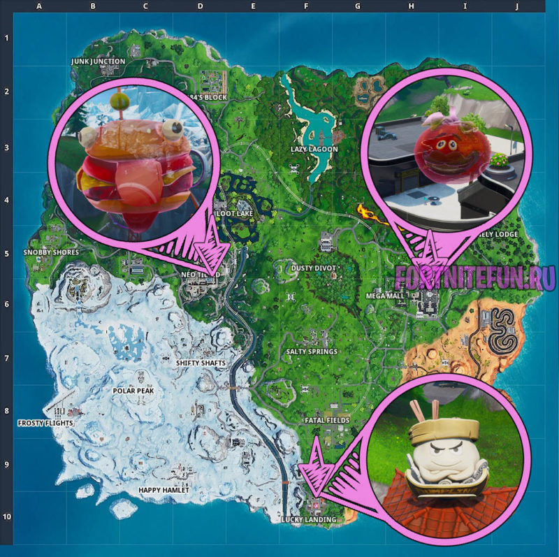 Станцуйте внутри голографической Томатной головы, головы Дарр Бургера, на вершине головы Пельменя