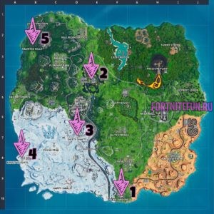 карта приземлений