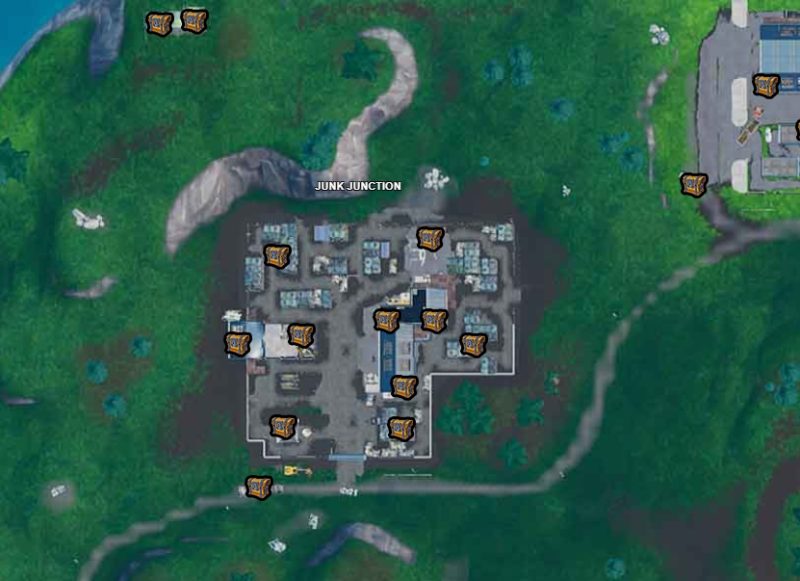 карта сундуков стихийная свалка фортнайт