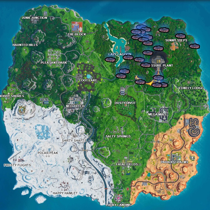 Карта гейзеров