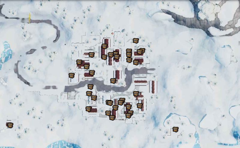 Карта сундуков Праздничный поселок