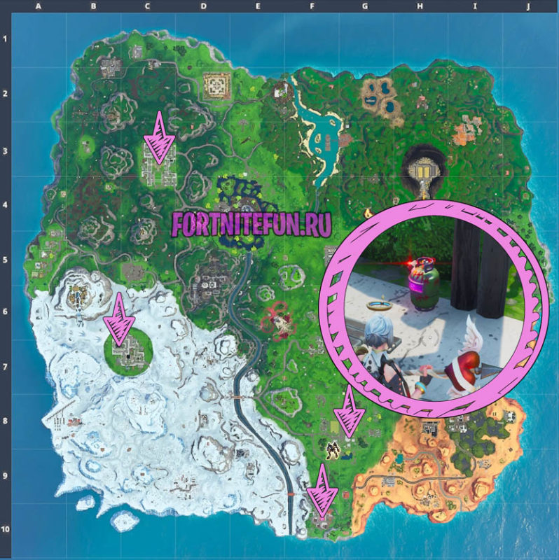 Обезвреживайте газовые баллоны Джокера в районах с разными названиями