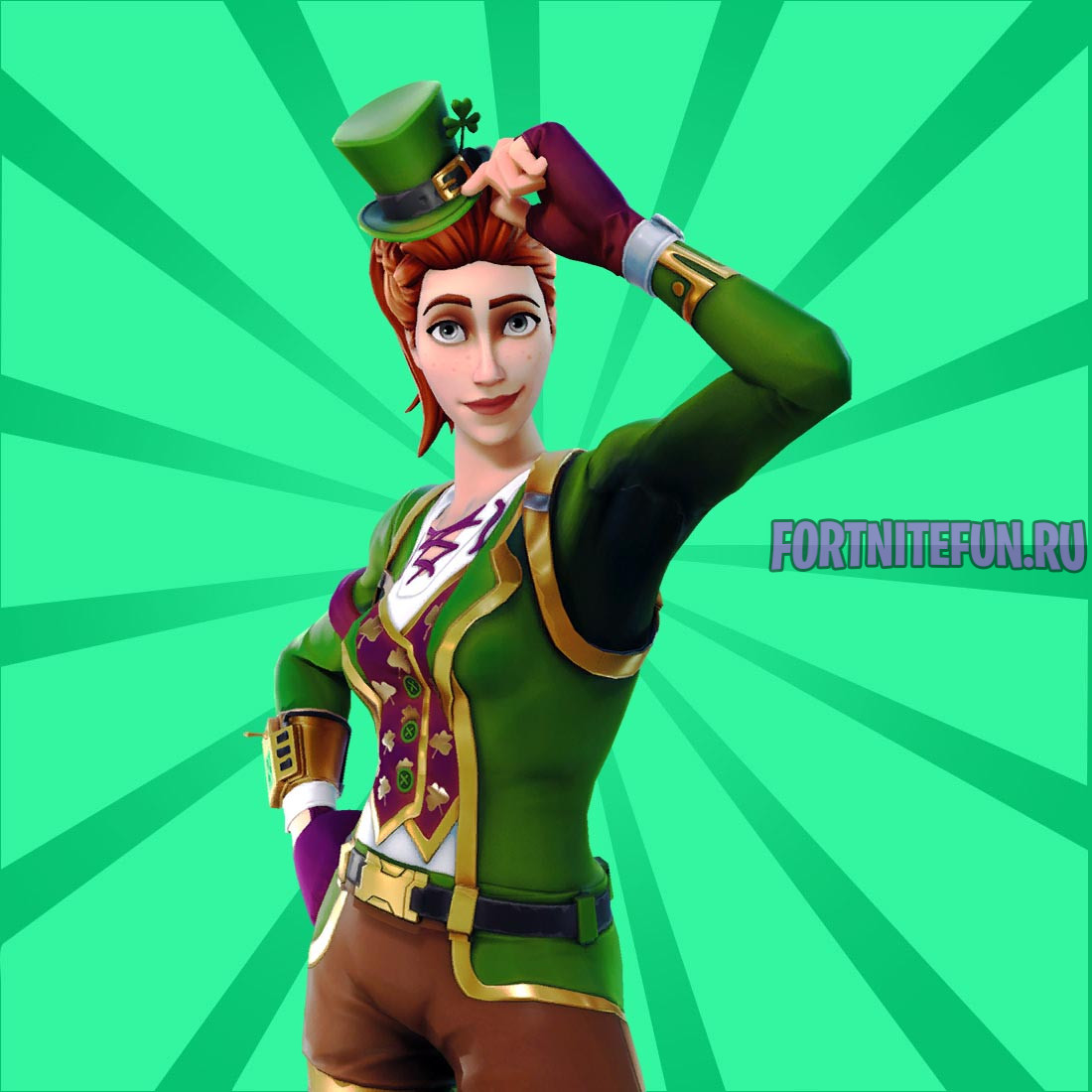 Скин Сержант Зелёный Клевер (Sgt. Green Clover) - Фортнайт (Fortnite)