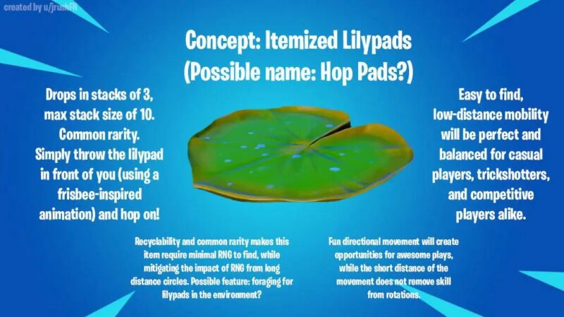 Концепт Кувшинки-батута в фортнайт