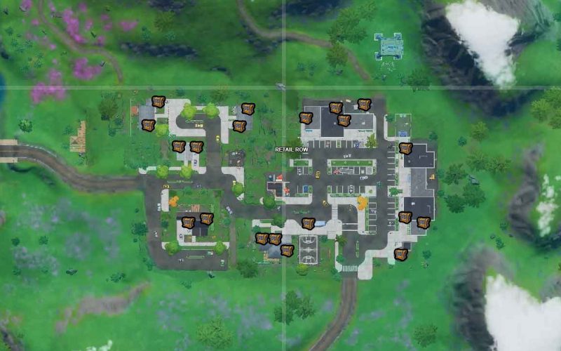 Карта сундуков Торговая точка фортнайт