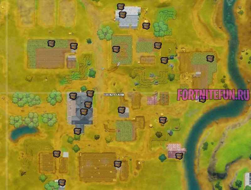 Карта сундуков фатальная ферма фортнайт
