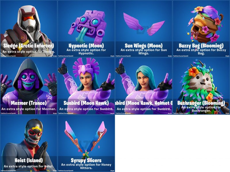 Сливы фортнайт v13.20 — Все скины и другие косметические предметы