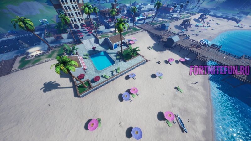 Нанесите урон в течении 10 секунд после того, как прыгните на зонтике на Беспечном Берегу