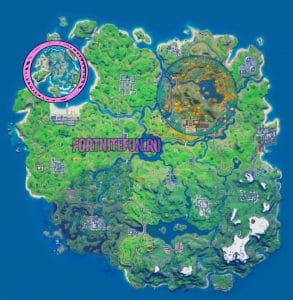 где находится коралловая крепость в фортнайт