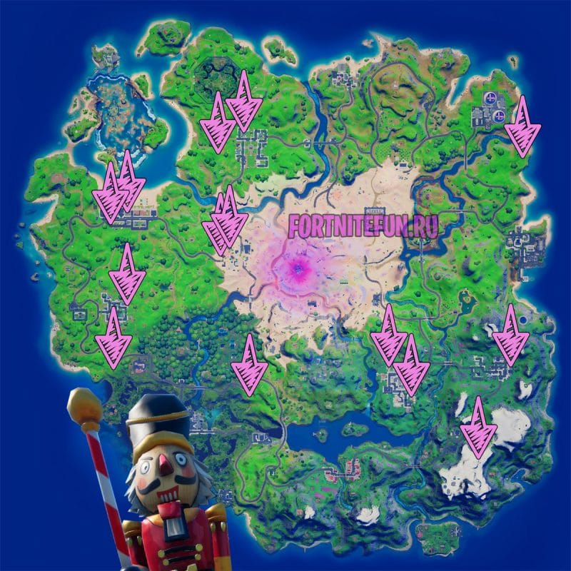 Уничтожьте статуи Щелкунчика фортнайт