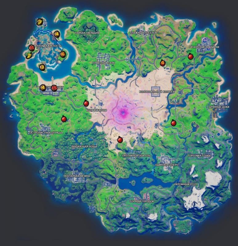 Бросьте фрукт в Охотничьей обители