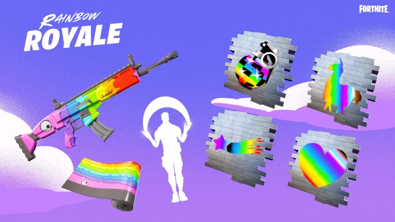 fortnite rainbow royale free items 1920x1080 1920x1080 c1354d180abe 800x450 - Как получить бесплатные предметы в фортнайт: эмоция, обертка и граффити