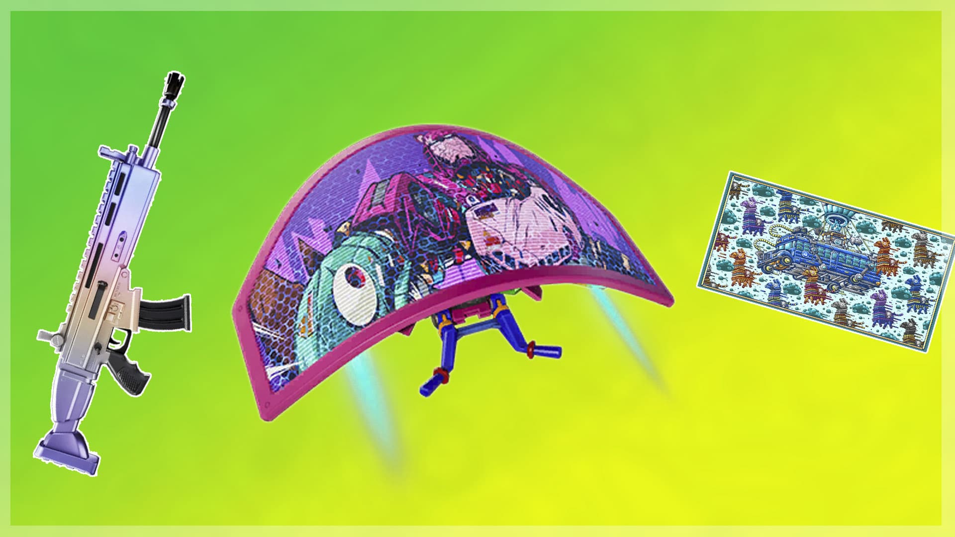 Бесплатный дельтаплан обертка и экран за акцию Лама с припасами от Fortnite и PS - Бесплатный дельтаплан, обертка и экран за акцию Лама с припасами от Fortnite и PS